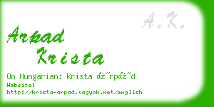 arpad krista business card